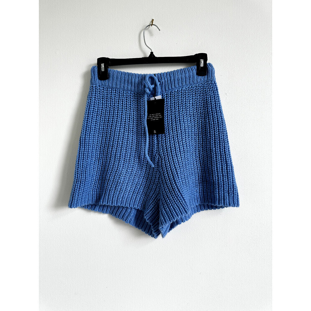 4th + Reckless Baby Blue Freja Wool Blend Knit Shorts Women’s XS